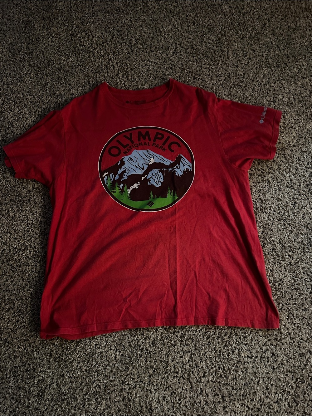 Columbia Men's Red Olympic National Park Graphic Tee